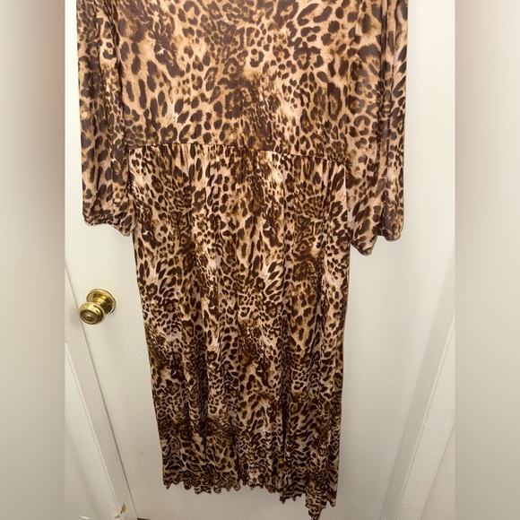 Leopard Print Women's Dress - Picture 2 of 5